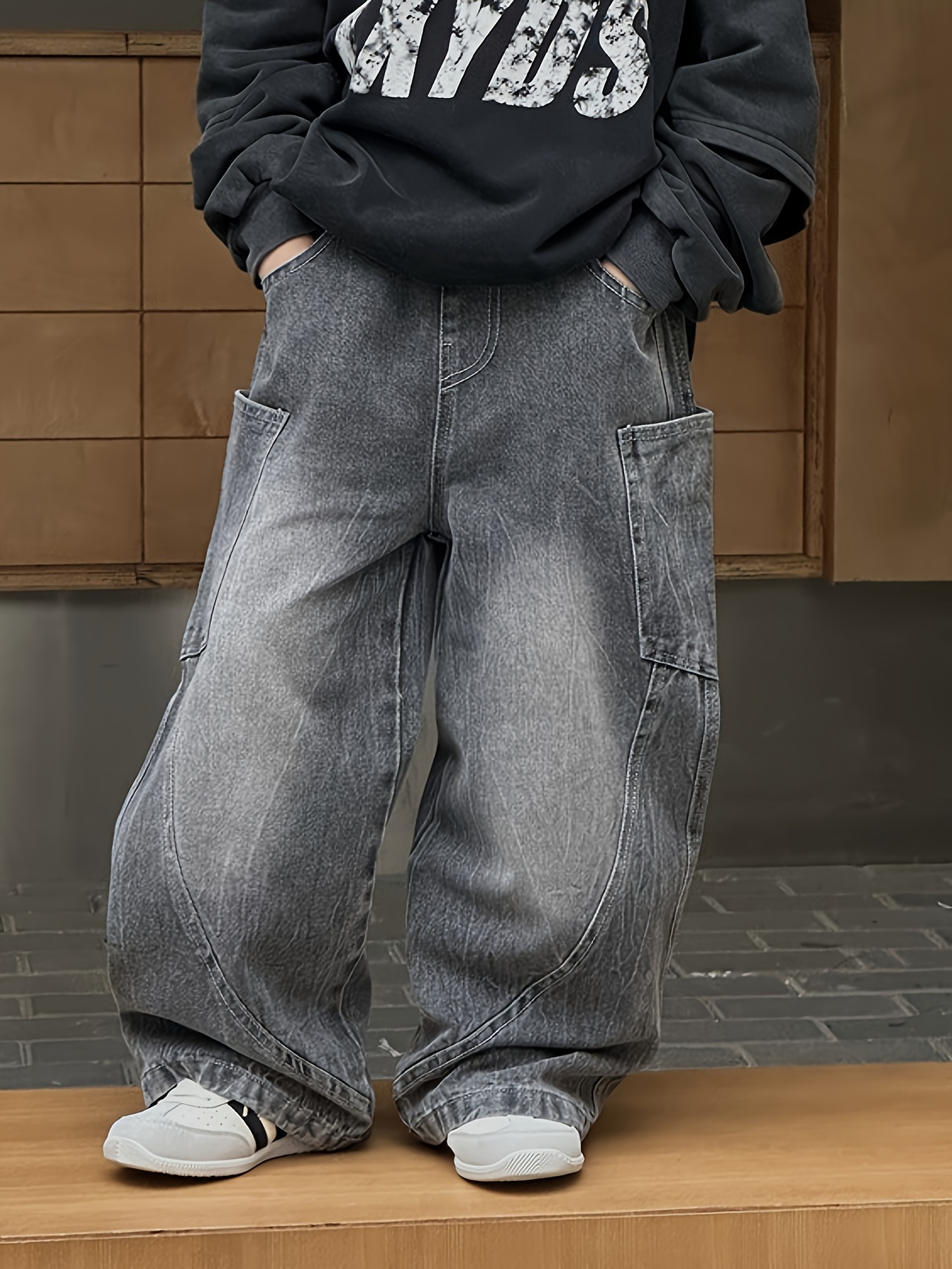 boys y2k style casual outdoor sports jeans featuring - Temu South