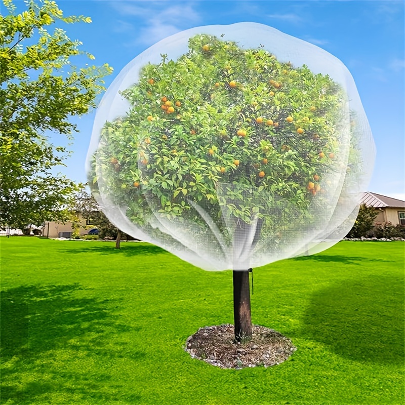 

Garden Netting 6x7 Ft Large Insect Bird Barrier Tree Cover With Drawstring And Zipper Opening - Plastic Protective Plant Mesh Net For Fruit Flowers Vegetables From Pests Birds And Sunlight.