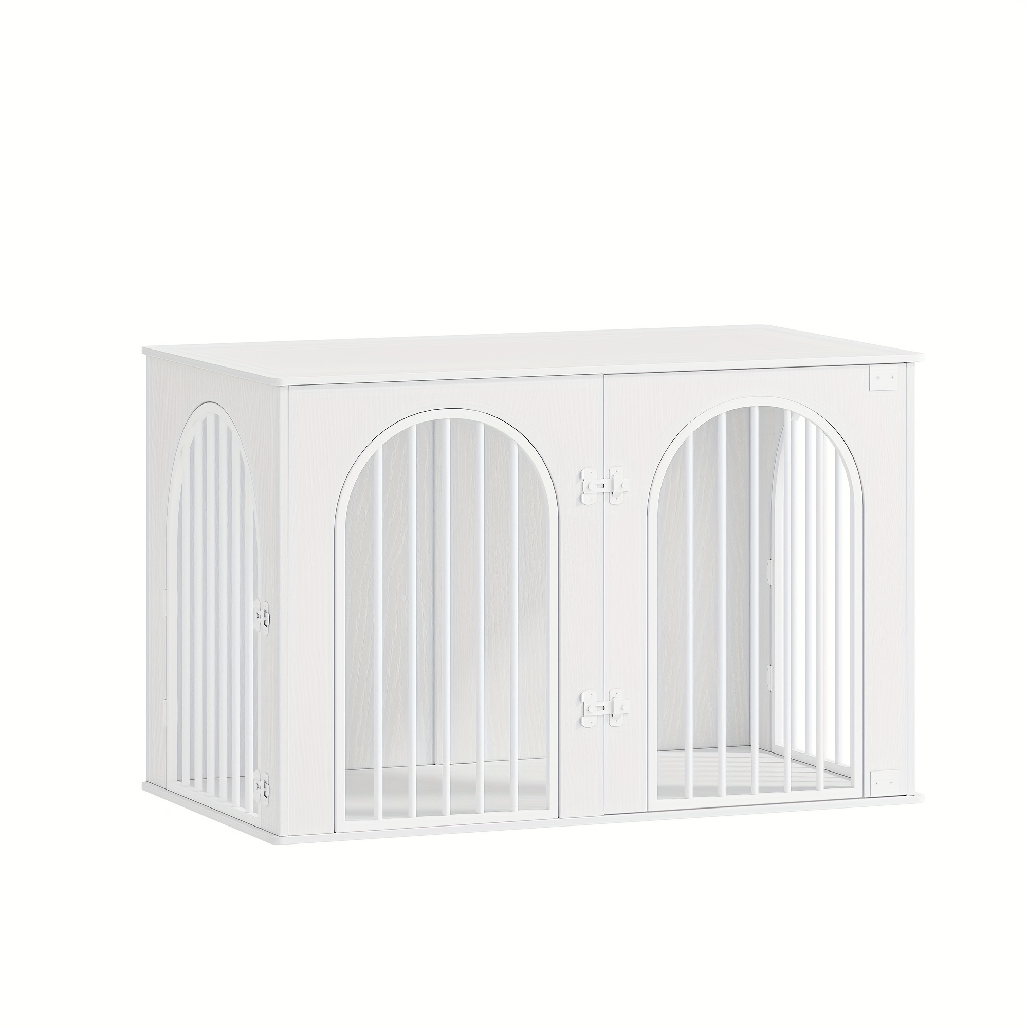 Image of Dog Cage Furniture, 108cm Dog Box For Home, 3 Doors, Arch Door, Box Indoor For Dogs, Side Table, Dog Cage Heavy Duty, 108 X 76cm