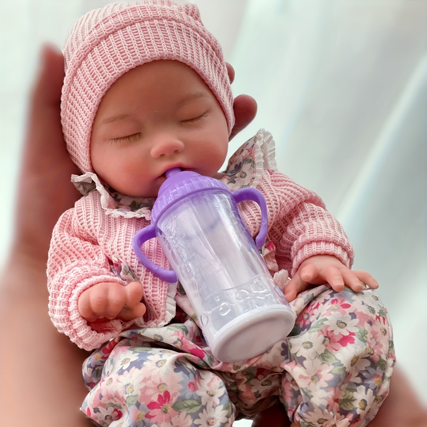 35cm Can Solid Baby Doll with Painted Light Beige Waterproof Feeling  Handmade Lifelike Realistic Newborn Baby Girl P