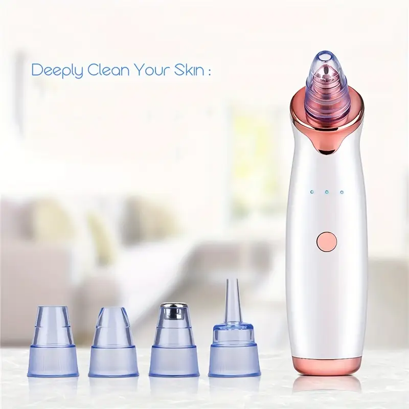 3- de negros elétrico e limpeza de poros - recarregável, 3 níveis de sucção ajustáveis, ideal para homens e mulheres, ferramenta diária de da pele, para namorados e , ferramenta de beleza | estética | bateria recarregável, removedor de negros detalhes 4