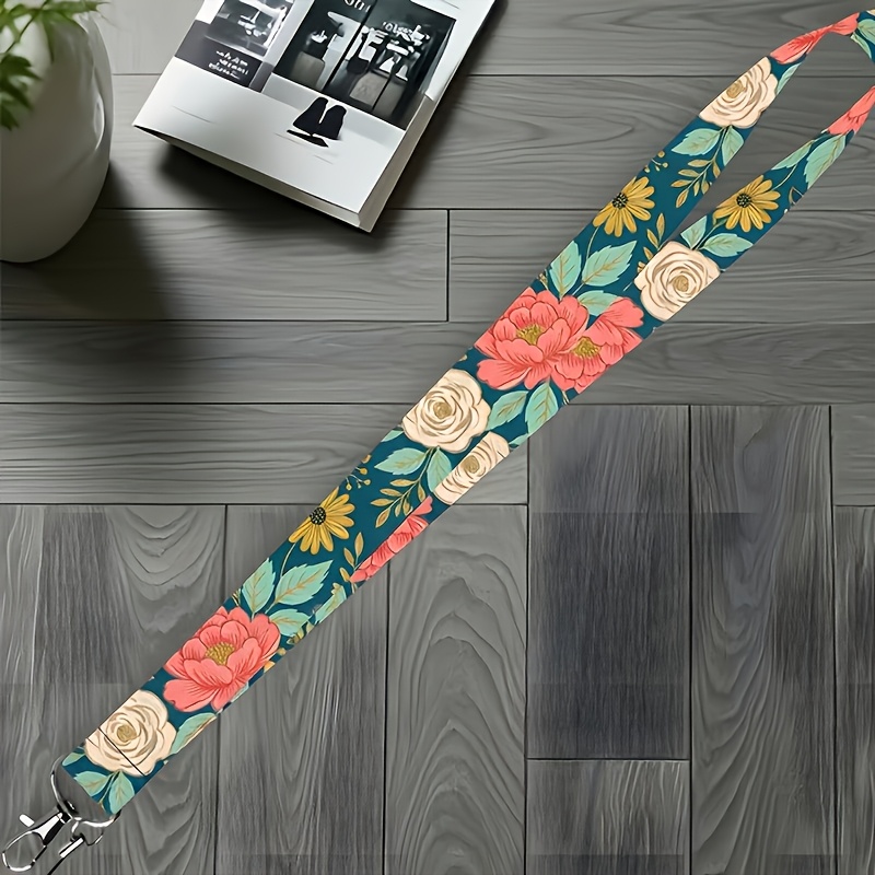 Image of Beautiful Flower Detachable Lanyard - Cute Keychain, Suitable For Keys, Work Cards, Id Cards, Credit Cards, Mobile Phone Pendants - Detachable Hanging Ring