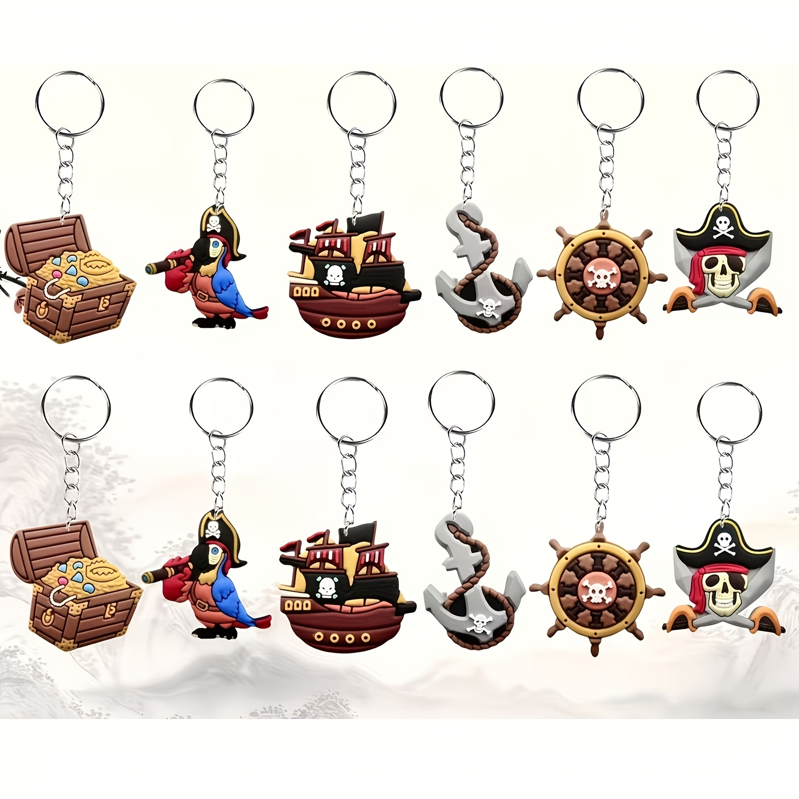TEMU Portachiavi a forma di pirata, 12 pezzi, accessorio per e portafoglio - � per festival e feste