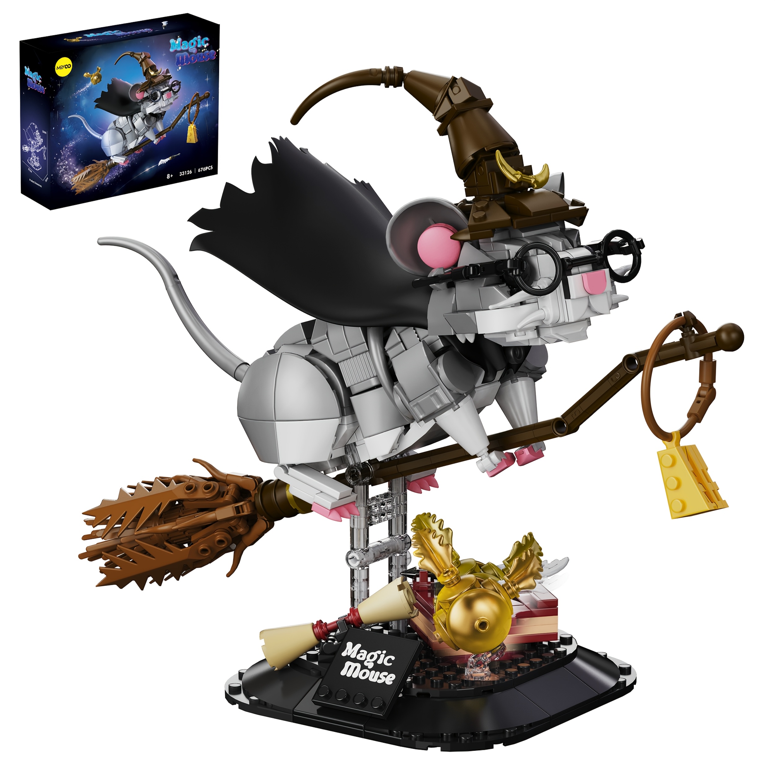 TEMU BDTCTK Ensemble de Blocs de Construction Animal Souris Harry, Jouet de Briques Modèle de Souris Créatif MOC, Ensemble de Jeu de Construction à