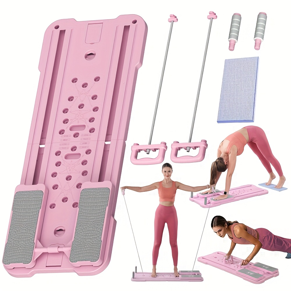 TEMU Split-design Pilates Board For Home Foldable, Reformer Machine, Pilates Equipment, Foldable Reformer Pilates Machine For Home Workout,