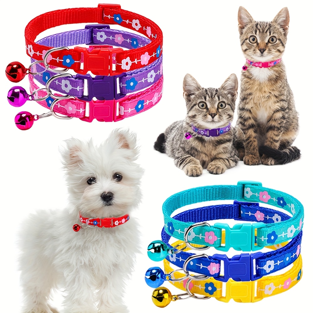Katzenhalsband Mit Fliege, Verstellbar & Kariert – 2er Set Mit Glöckchen, Für Katzen Und Kleine Hunde
