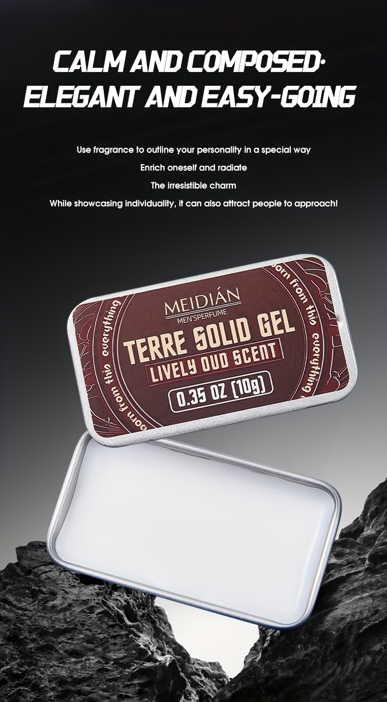 Men's Portable Solid Perfume Case, Refreshing and Long-lasting Solid Balm, 4 Fragrance Types, Suitable for Dating and Daily Use, Ideal Gift 10g*4