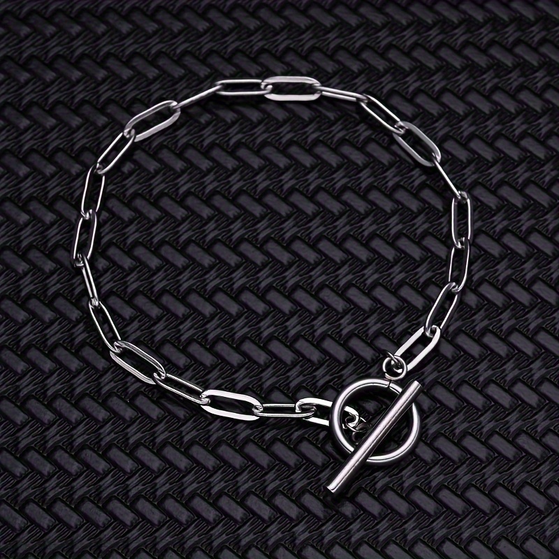 

Elegant Stainless Steel Ot Link Chain Bracelet For Women - Perfect Gift For Valentine's, Day & Birthdays