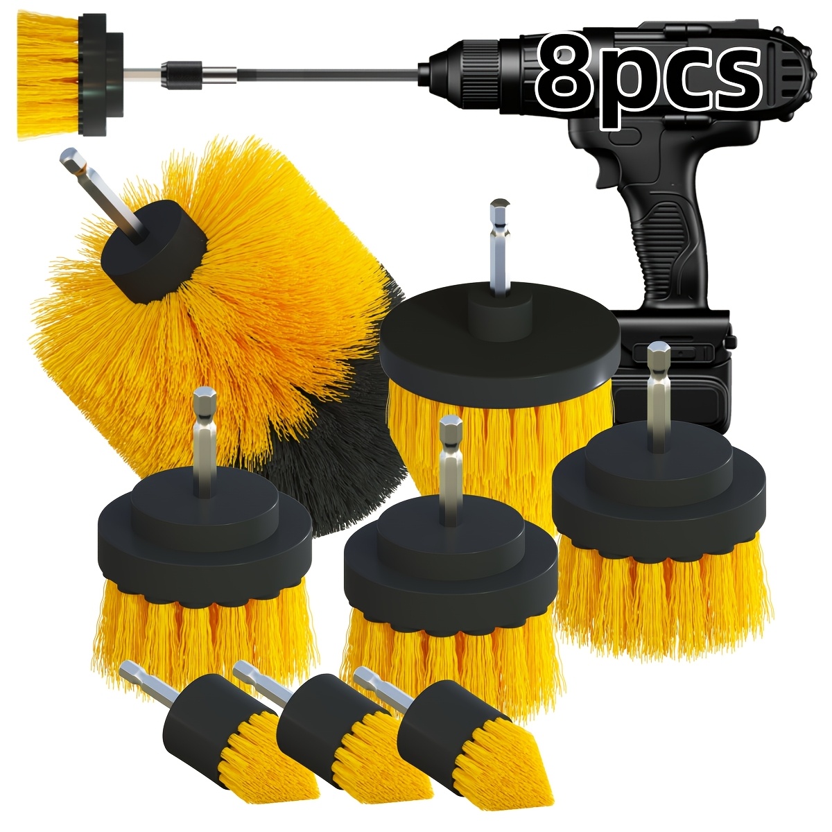 E-shop Bohrer-Bürsten-Zubehörset, Reinigungspads für Badezimmeroberflächen, Böden, Badewannen, Dusche, Porzellanfugen, Fliesen, Ecken,