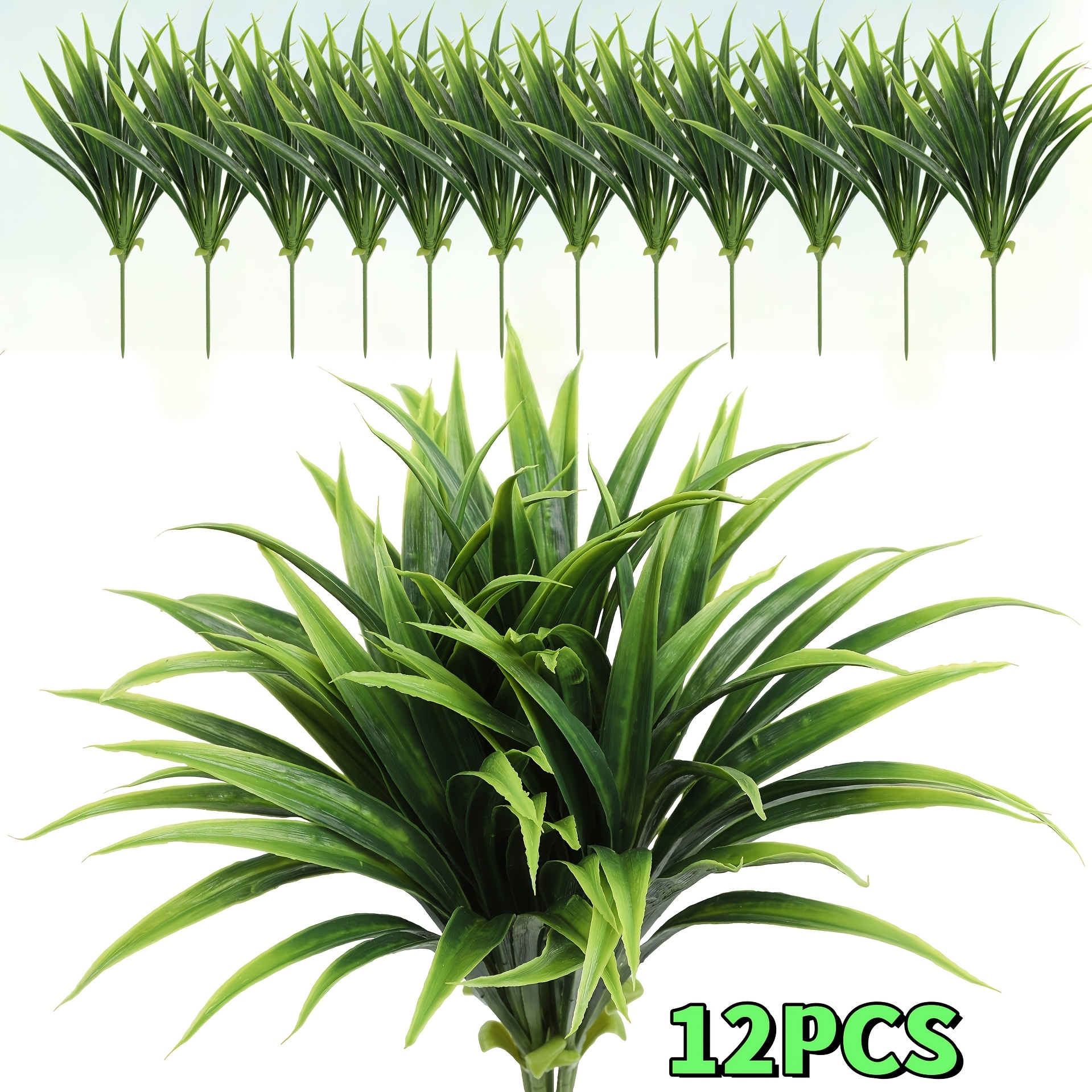 TEMU 12 Bunches Of Large Artificial Gladiolus Greenery, Suitable For Indoor And Outdoor Settings Such As Courtyards, Living Rooms, Offices, Gardens,