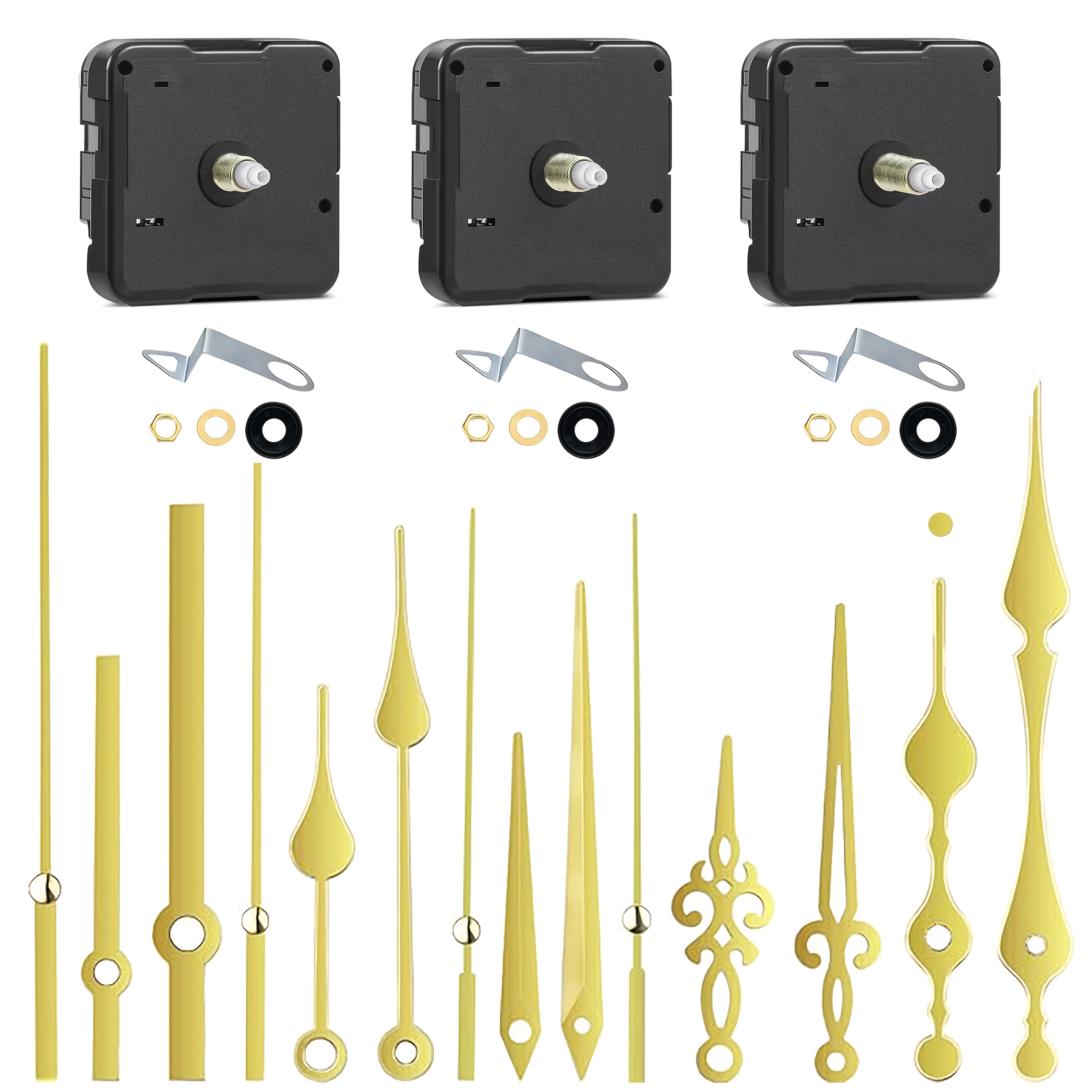 TEMU Set da 3 pezzi con al quarzo silenzioso con lunghezze albero: 13mm, 16mm, 22mm, 5 di . per riparazione, sostituzione e realizzazione di orologi