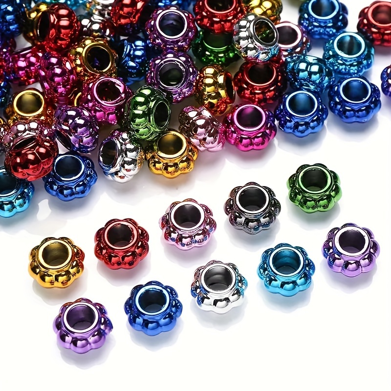 

Vibrant 14mm Round Acrylic Beads - Durable Diy Jewelry Making Kit For Necklaces, Bracelets, Earrings & Keychains - Large Hole, Loose Spacer Beads For Your Creativity