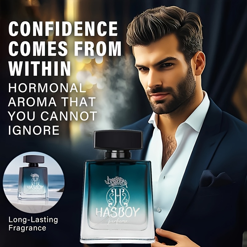 TEMU 100ml/3.38oz Luxury Men's Cologne, Pepper, , Jasmine, Spicy Fragrance, And Self-, Body Essential Oil, Long-lasting, Ideal Gift For Him