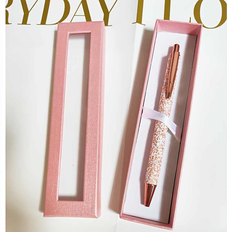 2025 New Model Glitter Ballpoint Pen, Pink Gift Box Set, Perfect For Gifting, A Unique Ballpoint Pen, Durable - Clear Writing - Retractable Ink Pen