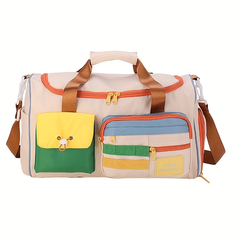 Image of Vibrant Bag With Shoulder Strap - Spacious Luggage For Women For Sports, Exercise, And Weekend Trips