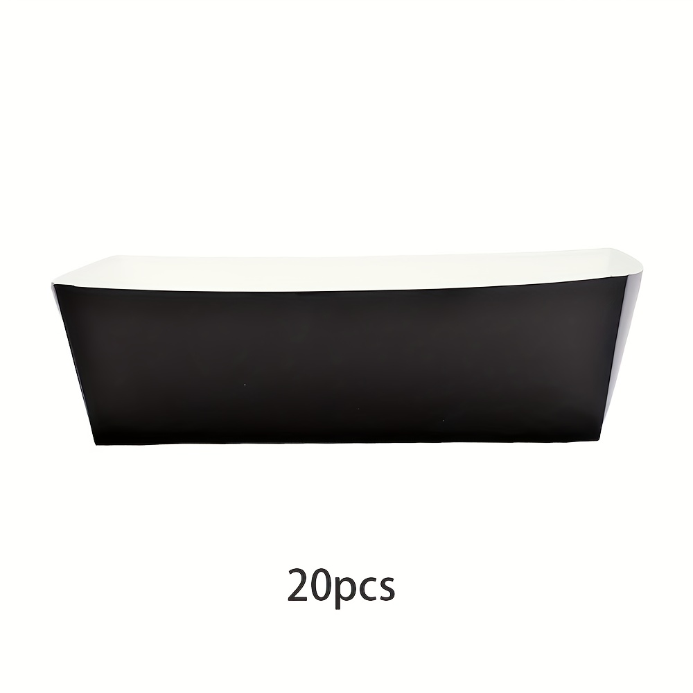 E-shop 10/ Stück Schwarze Papier-Food-Boots-Tabletts Tacos Pommes Tabletts Papier-Boots-Eimer für Tacos Imbissständer Schulanfang Weihnachten Halloween