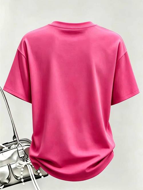 damen t-shirt weihnachtsmotiv bedruckt rot und weiß kariert merry und handgeschriebenes weihnachts-kombinationsmuster bedrucktes damen casual fashion rundhals kurzarm t-shirt