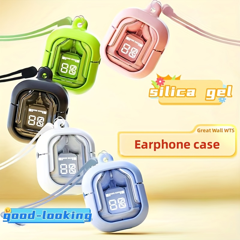 

Colorful Silicone Tws Earbud Case - Great Wall Card Design, Protective Cover For Mini Earphones, Perfect Birthday & Holiday Gift