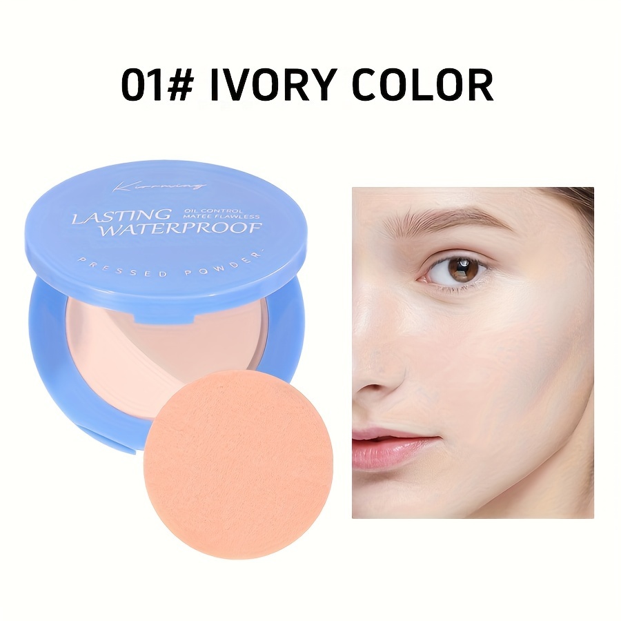 3-Color Oil-Control Matte Powder - Long-Lasting Flawless Setting Powder, Facial Makeup Loose Powder, Flawless Setting Powder Compact, Comes with a Puff, Translucent Loose Powder, an Oil-Control, Waterproof