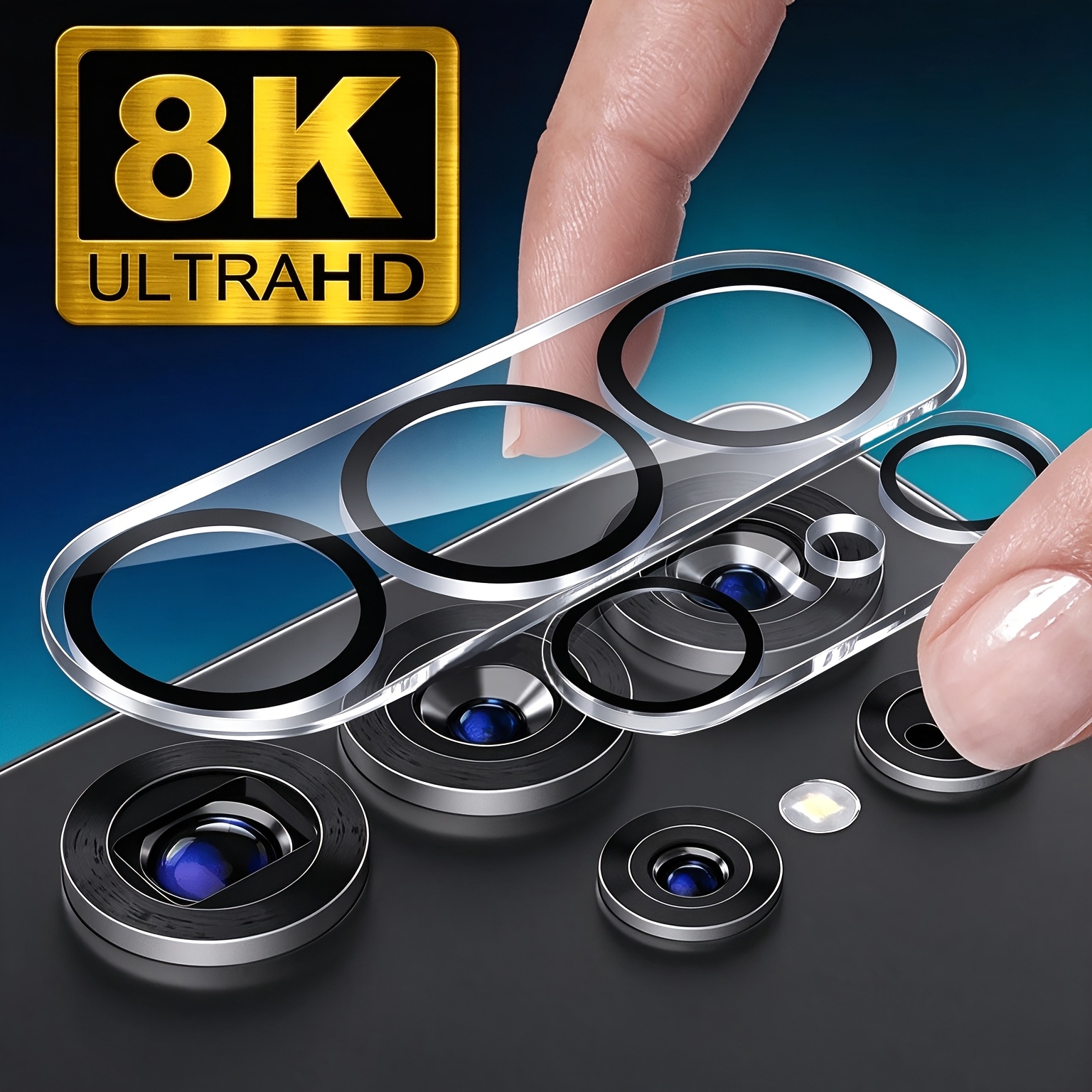 TEMU 1pc New Luxury Original Camera Lens Protector Tempererd Glass, Suitable For 5g/s22+ 5g/s23/s23+/s24/s25/s26/plus/ultra/s25 3d Curved Back Camera