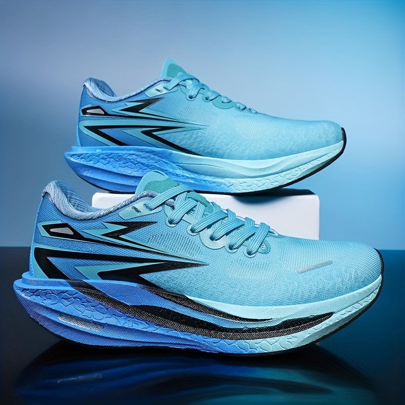 TEMU Men's And Women's Carbon Plate Running Shoes, Lightweight Shock-absorbing Sneakers, Tpu Midsole, Breathable, Stable, Non-slip, Suitable For ,