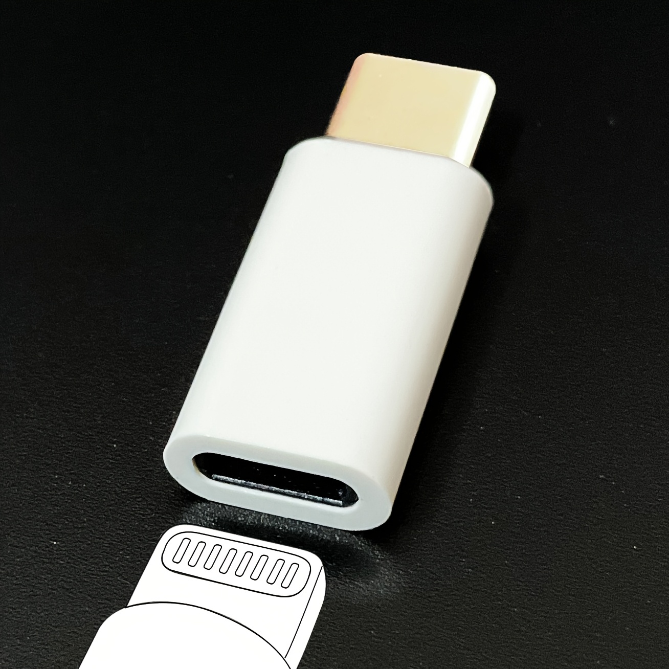 3 pack lightning female to usb c adapter suitable for charging and data transfer