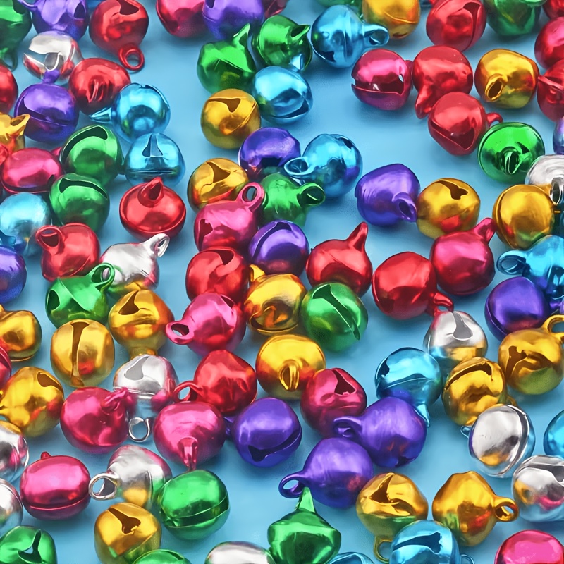 TEMU 30pcs Mixed Bell Set - Suitable For Christmas, 12mm Large Bells, Home And Pet Decor, Christmas Party Gift, Red, Green, Golden, Silvery