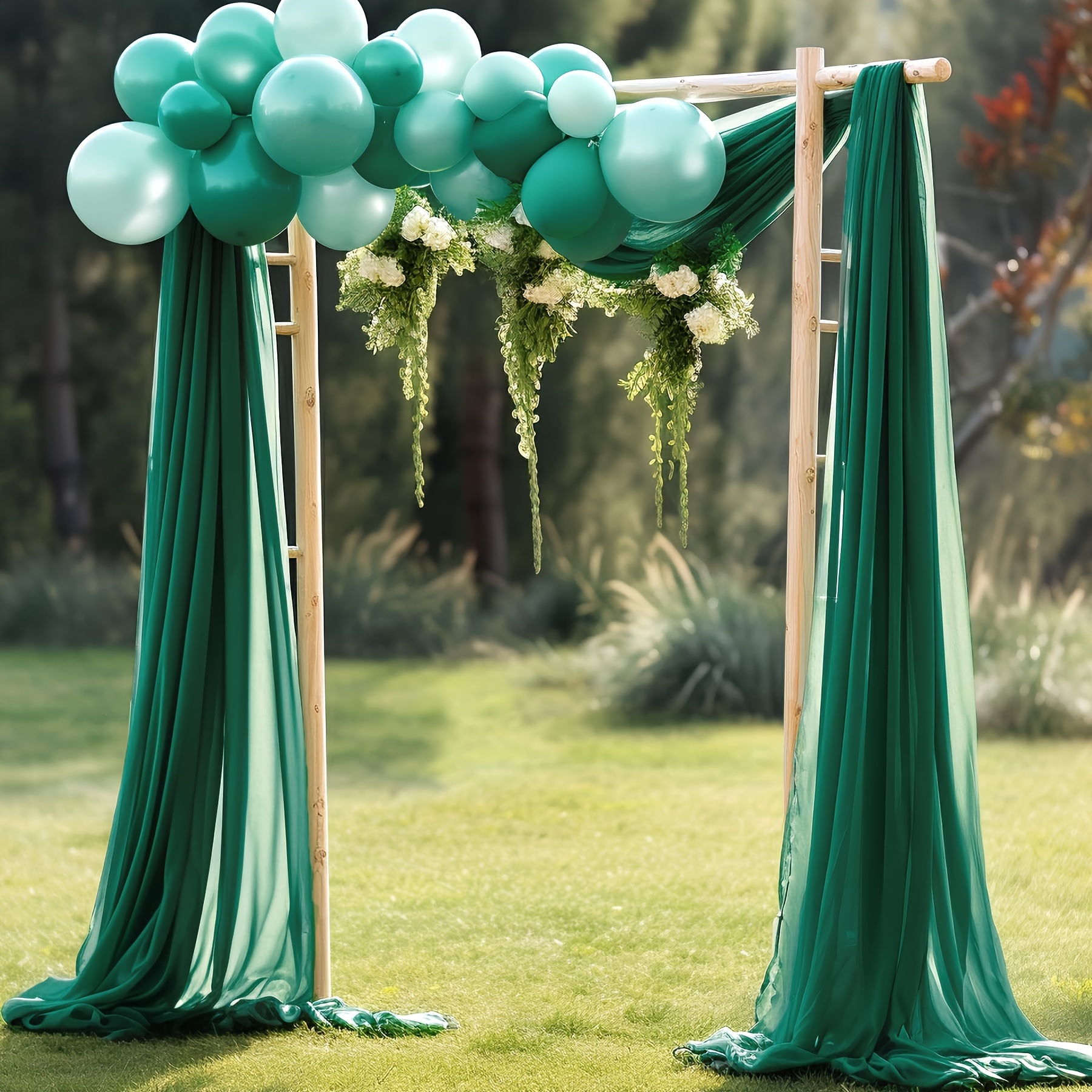 

1pc, Emerald Curtains For Wedding Of Gauze , A For As Weddings And , Suitable For And Decorations.