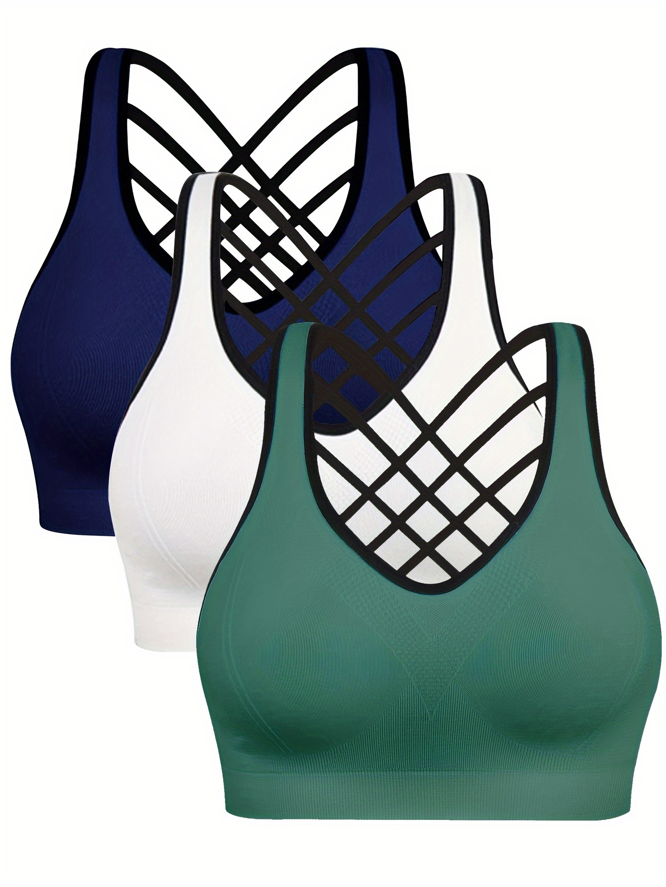 cross back sports bras comfy breathable versatile - Temu