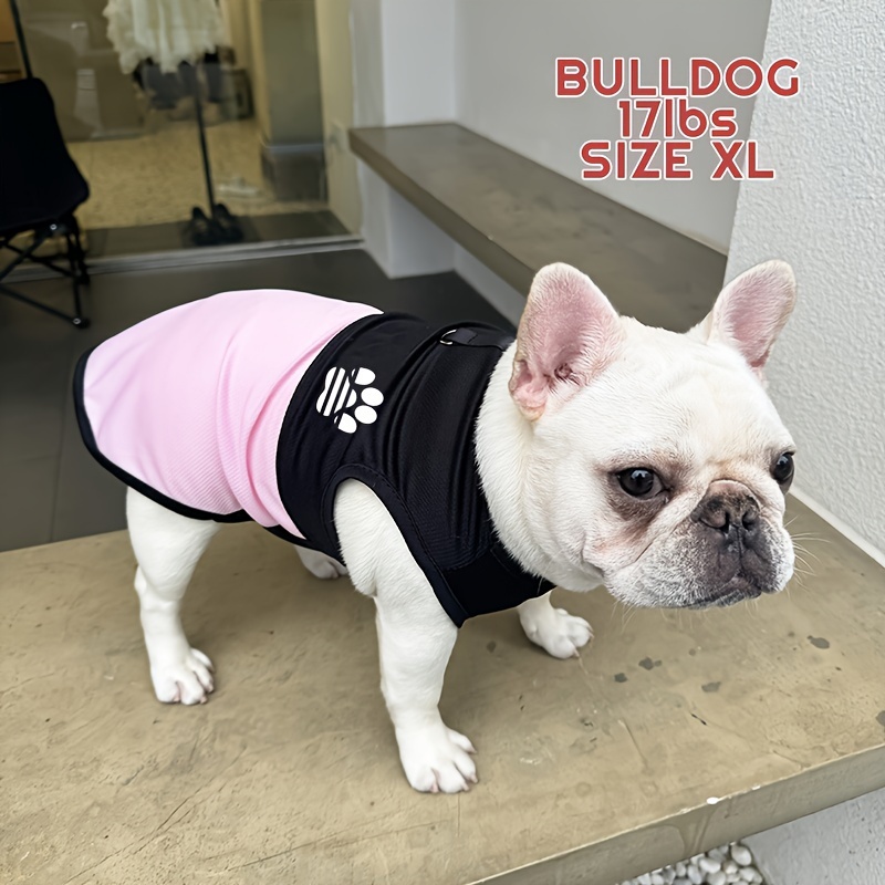 breathable mesh dog vest with paw print lightweight machine washable pet apparel for small to extra small breeds   spring summer fall Product details 2