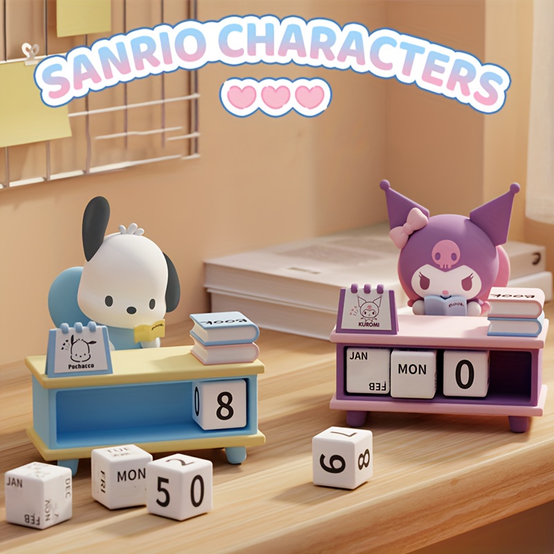 

Sanrio Building Blocks Calendar - Cute Cartoon Desktop Decoration & For Office Or School, Kurumi, Pacha Dog Lady Gift