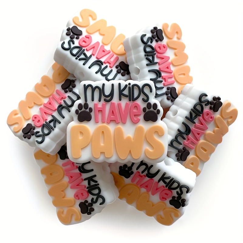 

6pcs New Letter Silicone Beads, Bead Pen, Focus Bead, Colorful Silicone Focus Beads, Jewelry Making Diy Necklace Bracelet Decorative Beads, Keychain Accessories, Diy Ballpoint Pen Decoration