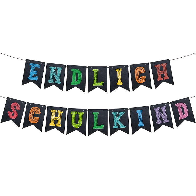 16pcs A Set Mejoser Campus Theme Pull Flag Banner School Decoration Last Student Banner Board Pattern 2026 First Day Of School Decoration School Wall Garden Window Boys And Girls Classroom