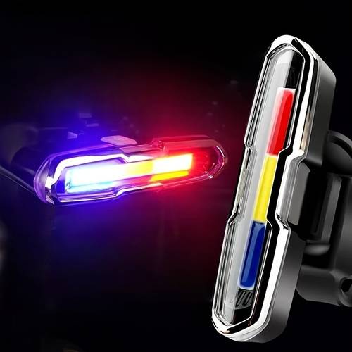 1pc hands free flashlight usb rechargeable led warning light three color tail light portable emergency light suitable for night lighting devices emergency lights warning lights lights outdoor adventure lighting equipment