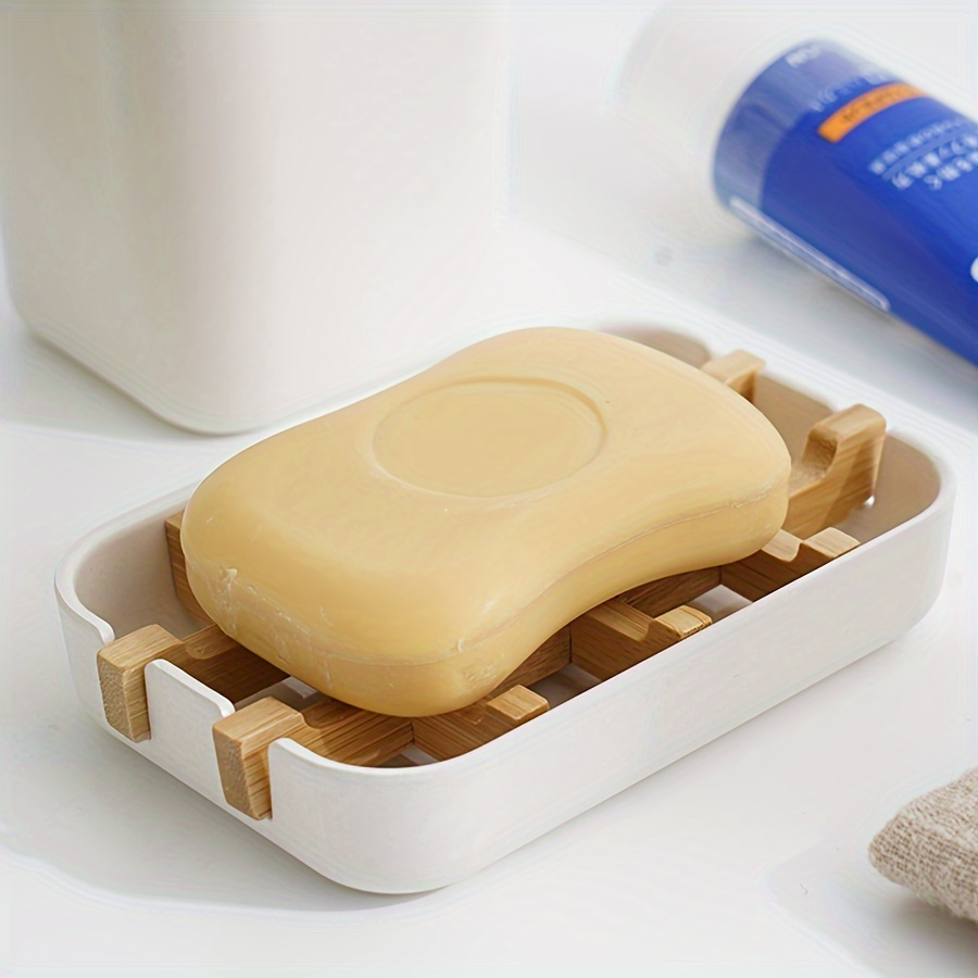 Bambus-Seifenschale, Badezimmer-Seifenhalter, abtropfende Seifenablage,  abnehmbarer Seifenstnder, kreativer Seifenhalter fr Haushalt Toilette *  fr Geschenke kleine Aufmerksamkeiten