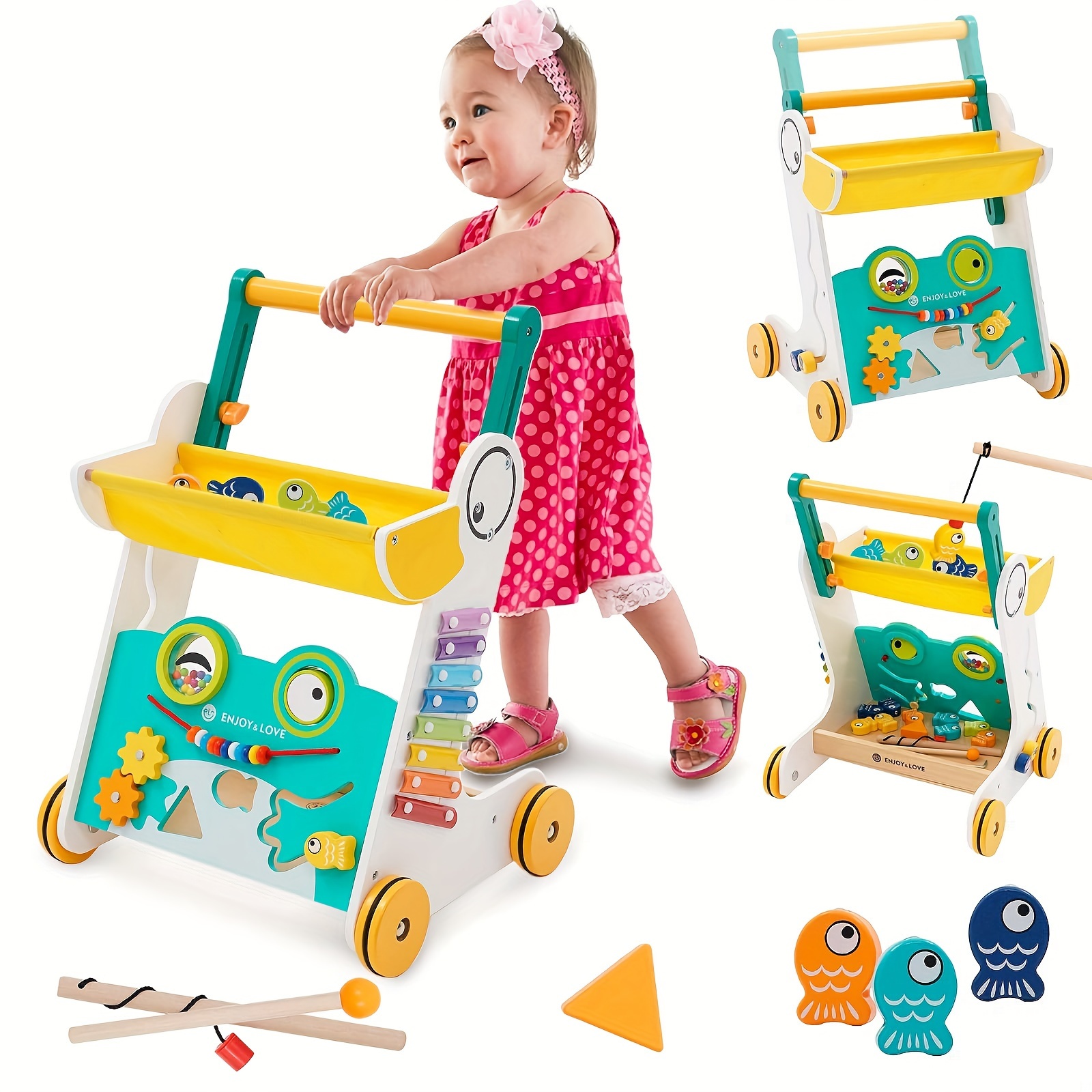 Baby Walker Push Pull Toys Plastic Troller Baby Walk - Temu