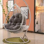 versatile dark gray hanging basket chair cushion comfortable polyester seat pad for indoor outdoor use and relaxation outdoor seat cushions details 1