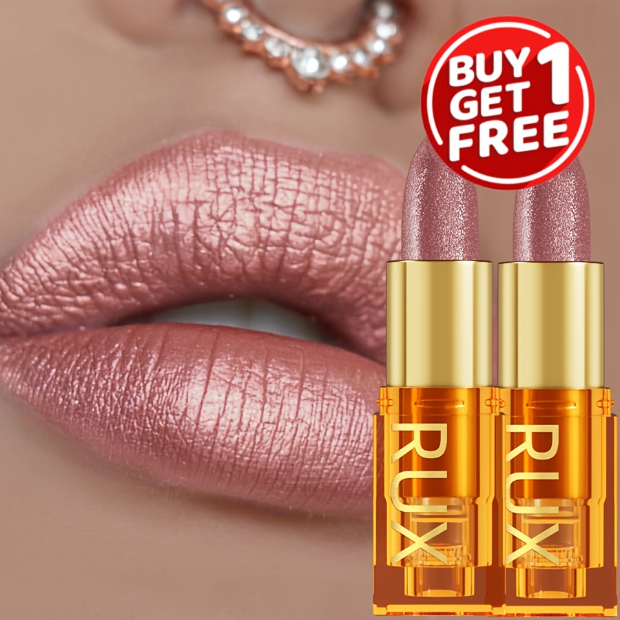 [buy 1 Get 1 Free] Pearlescent, Color, Not Sticky, Lipstick, Lips , Waterproof, Lasting Makeup