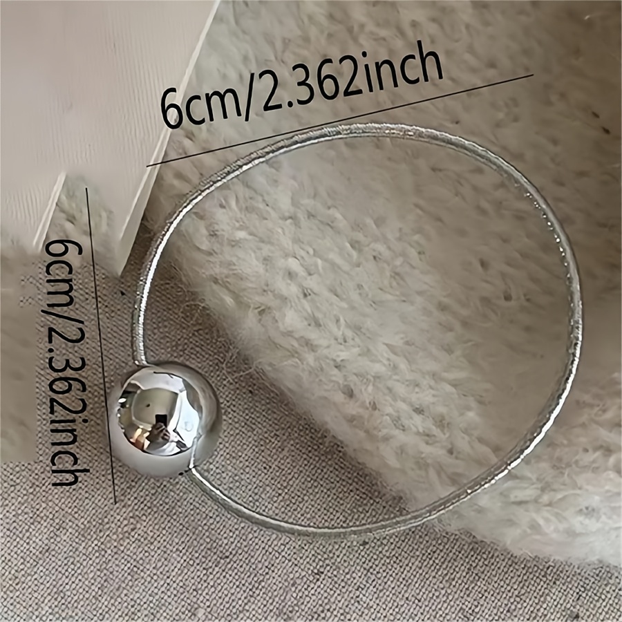 6 Ultra-Bright Silvery Elastic Hair Ties, Decorative Ponytail Holders
