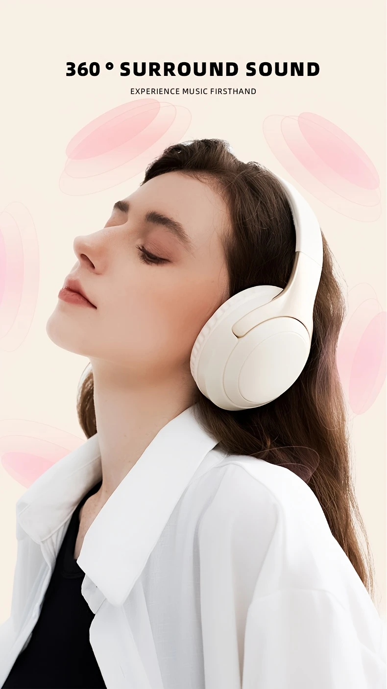 wireless wireless headphones active noise cancelling hifi foldable lightweight design fit with over ear mic for home office long lasting playtime usb c fast charge closed back styl details 4