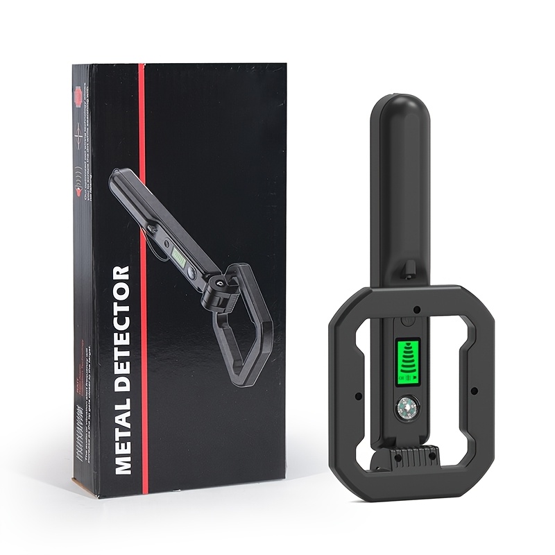 Aitalk 1pc Foldable Metal Detector With 360° Detection, Lcd Display For Detecting Objects At Distances, Sound, Vibration, And Alarm Features, , Easy To Operate, Equipped With A Low Voltage Indicator