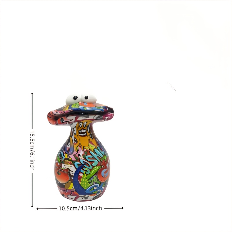 TEMU 1pc Of Contemporary Decorative Objects, Featuring A New Graffiti-style Frog Made Of Resin, Ideal For Home Decor, Desk, And Office Embellishments