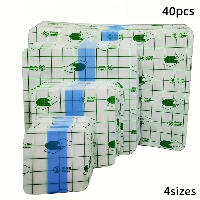 40pcs Pu Transparent Protective Patches, 4 Sizes Of Elastic Transparent Self-adhesive Patches, Suitable For Daily Use, Showering And Swimming, Essential For Home And Travel