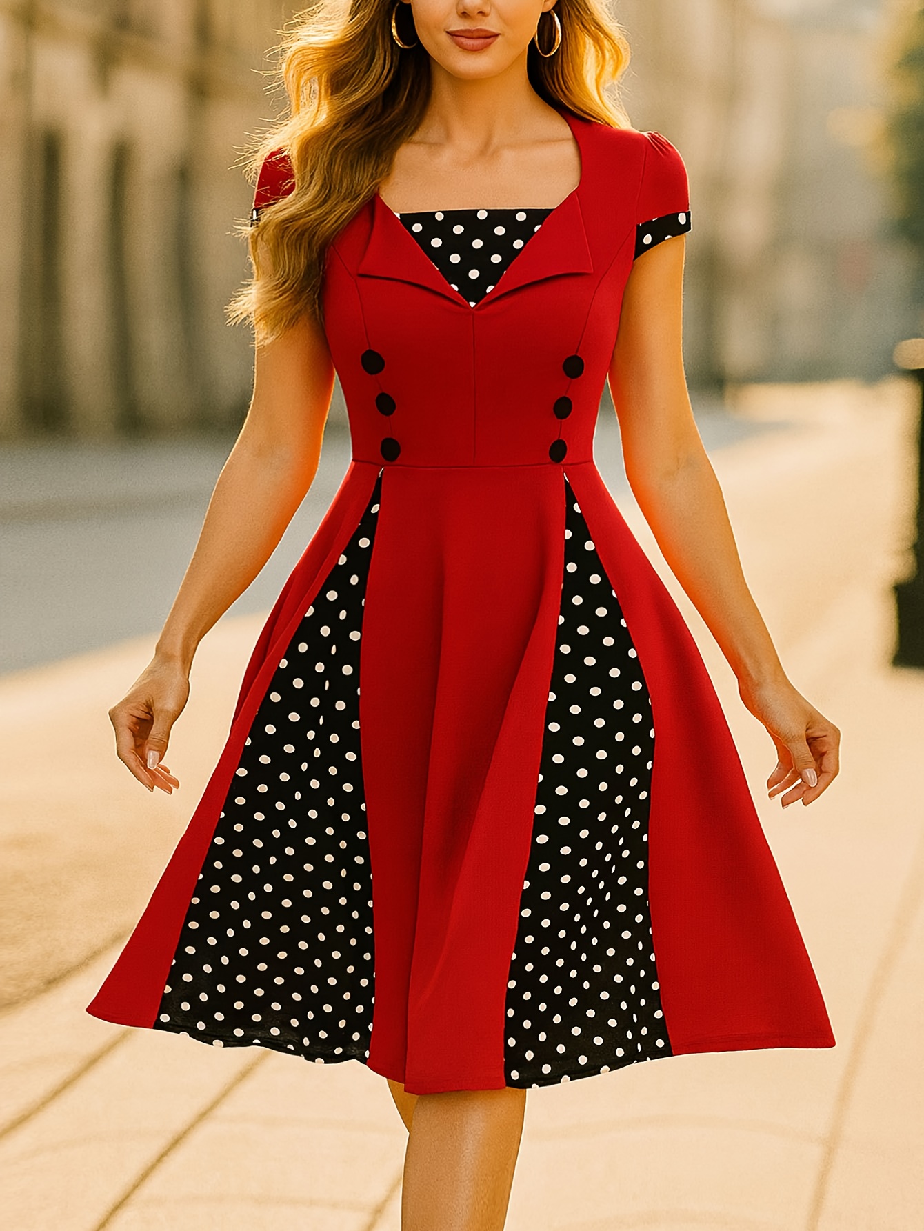 a knee length dress women featuring an elegant casual design - Temu Bahrain