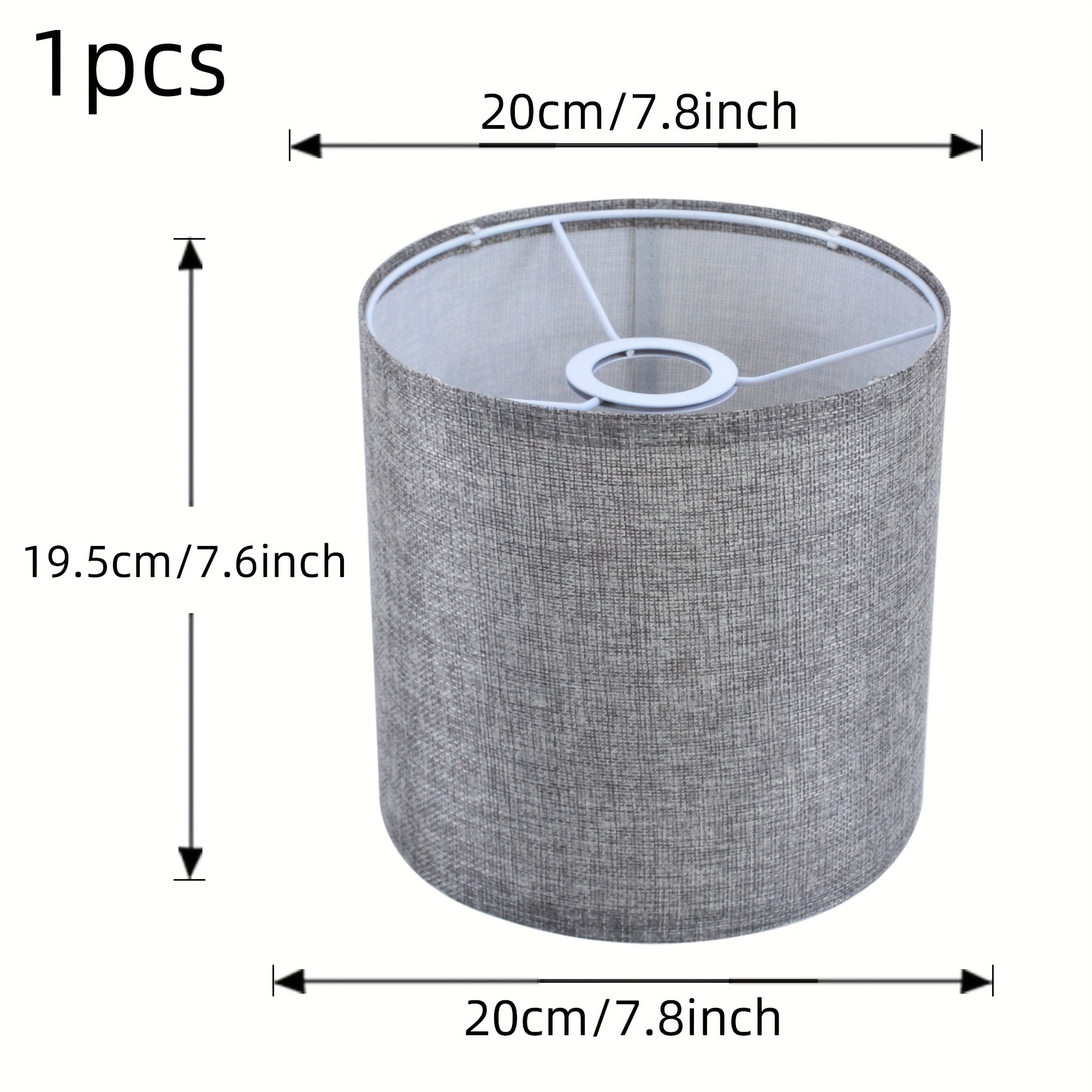 Image of 1pc Fabric Pendant Lamp Lampshade Fabric Desk Lamp Lampshade Shell Cover Lighting Accessories Desk Lighting Shell Desk Lamp Shell Linen Lampshade Fabric Lampshade 7.8 "x7.8" X7.6"