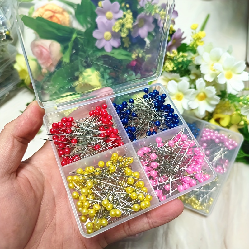 Sewing Pins Straight Pins With Head Colourful Decorative - Temu