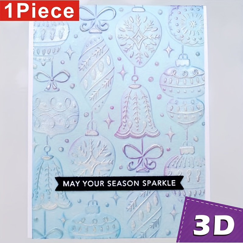 

1pc 3d Christmas Embossing Folder - Plastic Card Making For Diy Crafts, Scrapbooking, , And Decoration