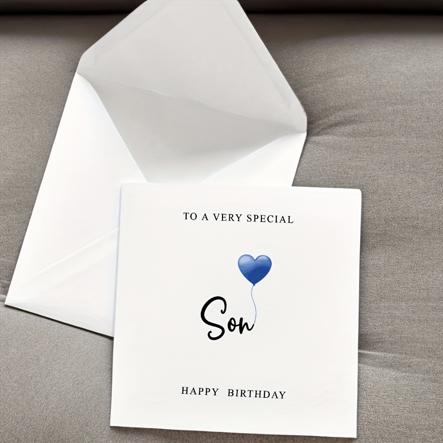 

Personalized Birthday Card For Son: Includes Envelope - Any Occasion