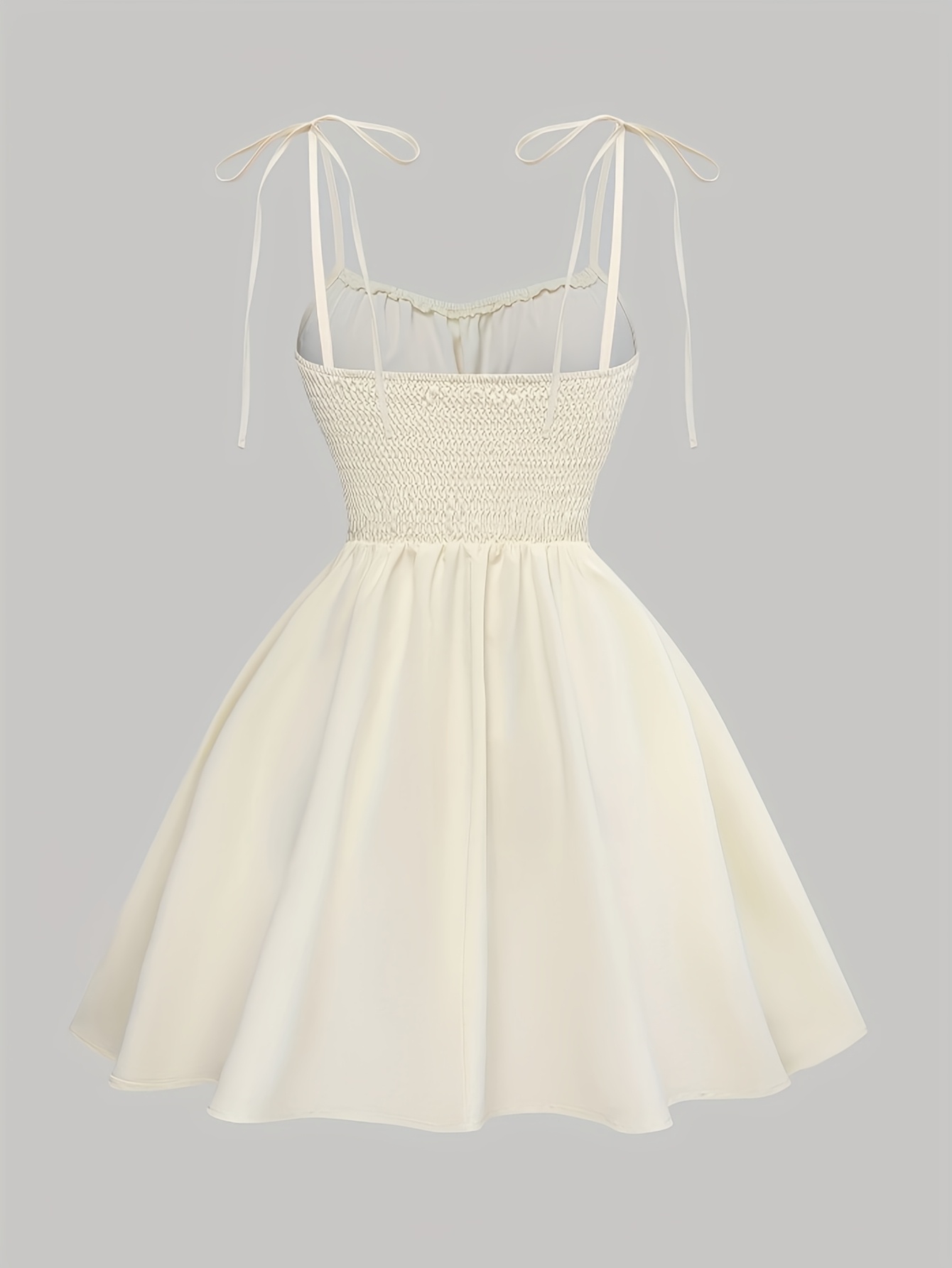 Vintage-Inspired Strapless Corset Dress - Sleeveless Polyester A-Line Skirt with Ruched Bust and Tie-Back Detail, Perfect for Spring/Summer, Adult, Spring/Summer Attire|Ruched Bust Detail|Polyester Fabric