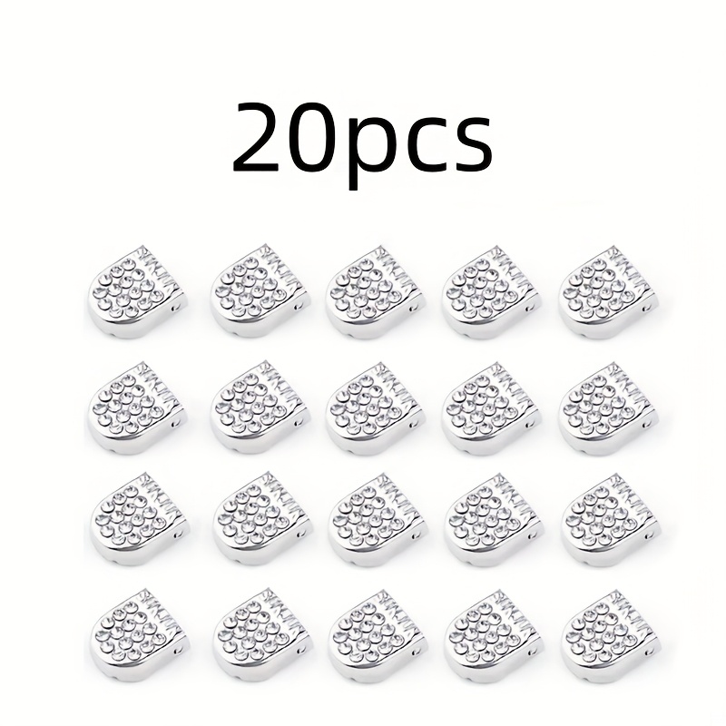 E-shop 20 Stück Metall Schnürsenkel Clips, die die Schnürsenkelbindung überflüssig machen, mit Metall-Pressclips für schnelles Befestigen, für faule